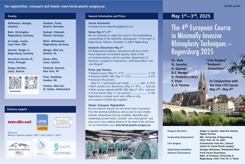 The 4th European Course in Endonasal Rhinoplasty – Regensburg 2025